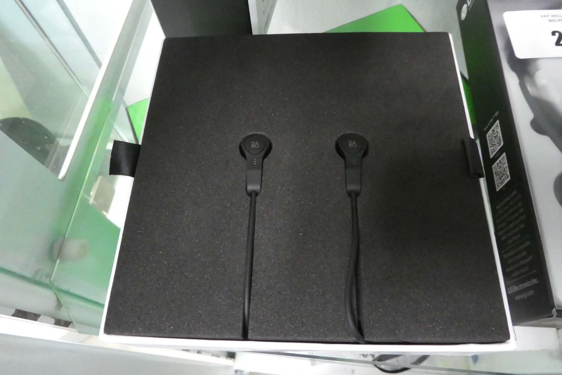 Pair of B&O E4 noise cancelling earphones with box - Image 2 of 2