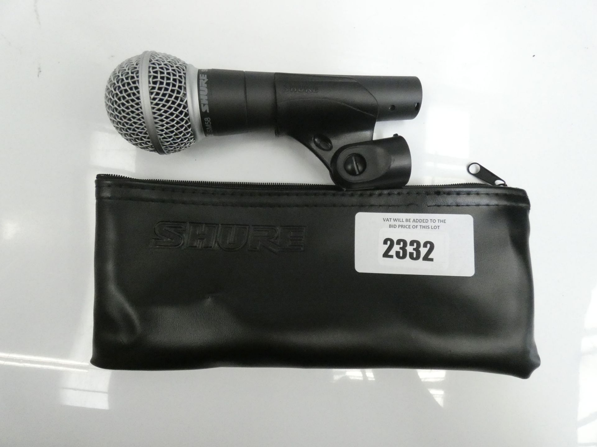 Shure SM58 microphone with case