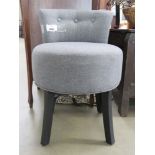 Grey fabric bedroom chair