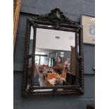 Rectangular mirror in ornate frame