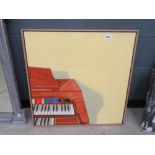 5331 - Oil on board of an electric piano