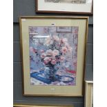 Framed and glazed print 'Still Life with Roses'