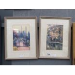 Pair of Ltd. Ed. prints 'Clare College' plus 'Fellows, Garden and Pond'