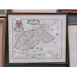 Framed and glazed map 'The Sheriffdom of Fyfe'