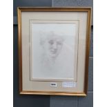 Framed and glazed print 'Study of a Lady'