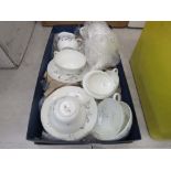 5327 Box of Wedgwood floral patterned crockery