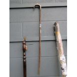 Silver handled walking stick