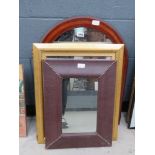 3 rectangular mirrors plus a dome topped mirror