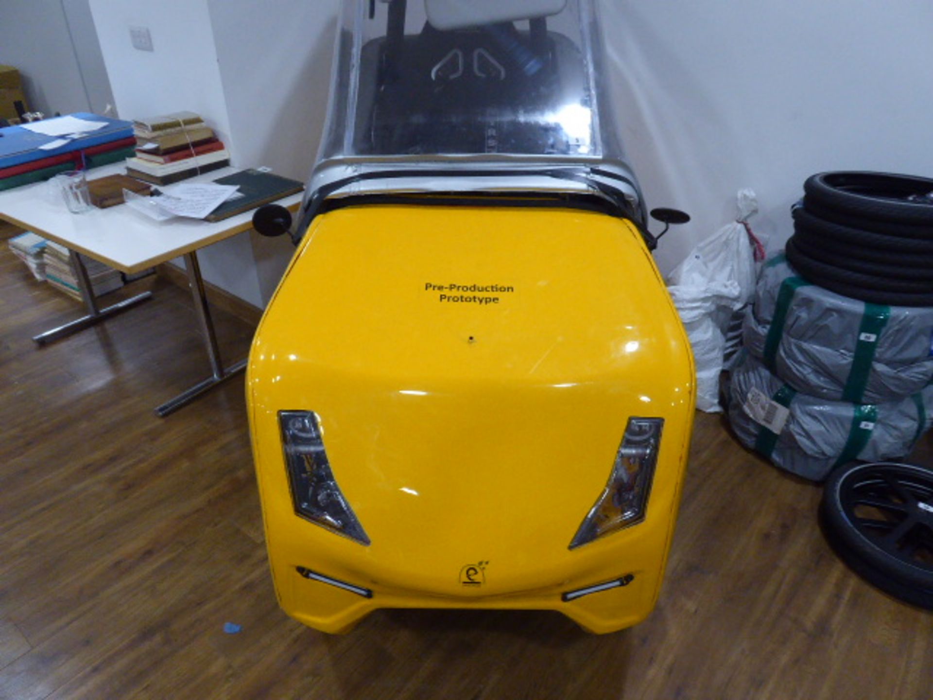 DryCycle pre-production model electric assist pedal cycle in yellow (unfinished) - Image 2 of 4