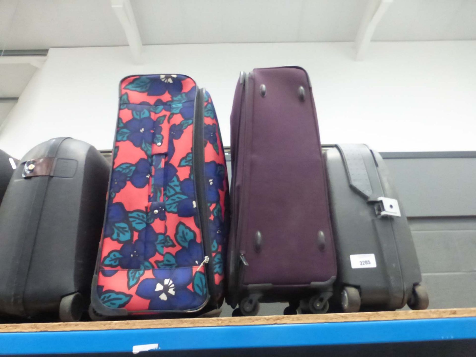 1 hard shell plus 2 fabric suitcases