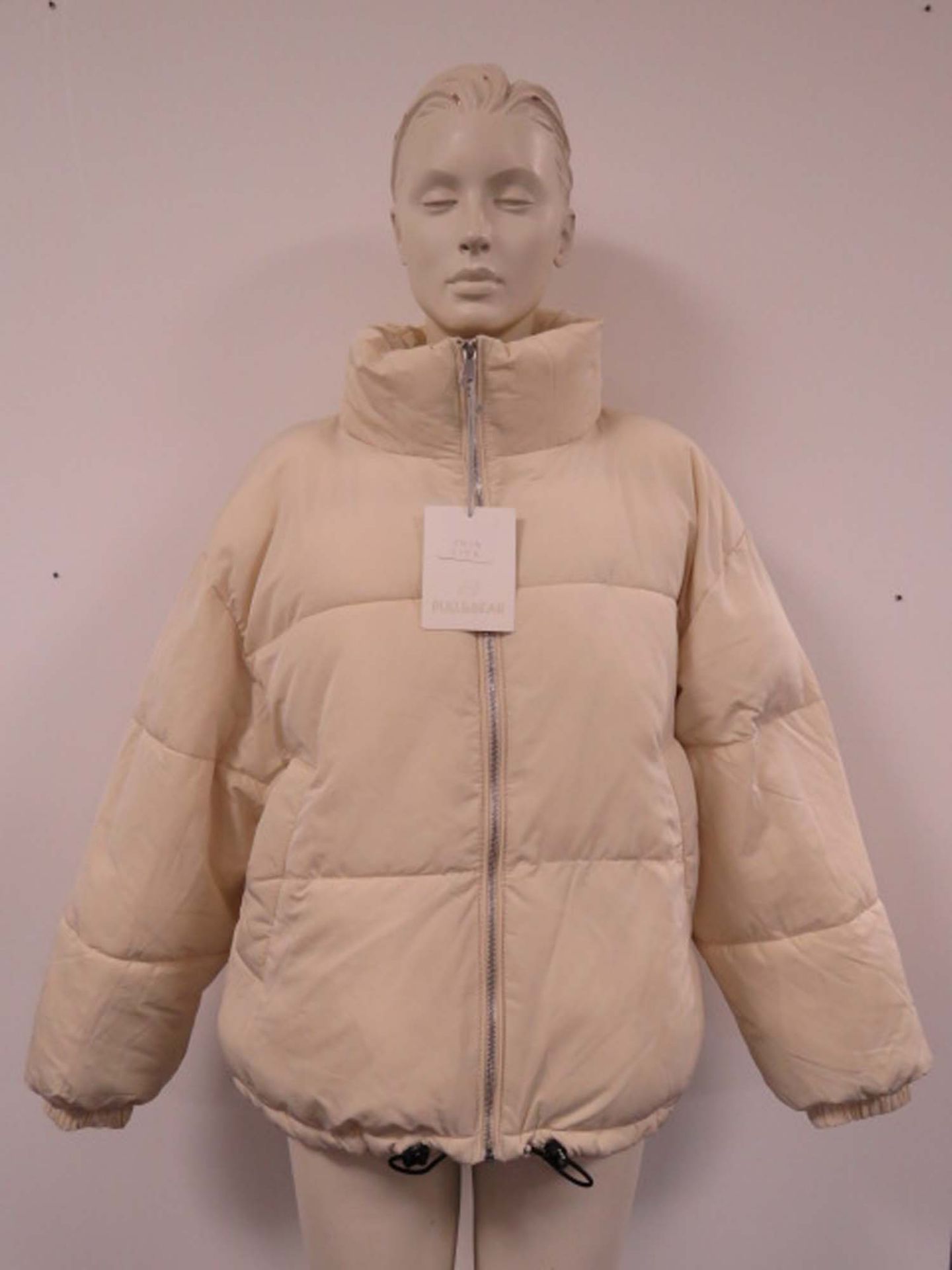 Pull & Bear ladies cream puffer jacket size large together with ditsy floral swimsuit size small - Image 2 of 3