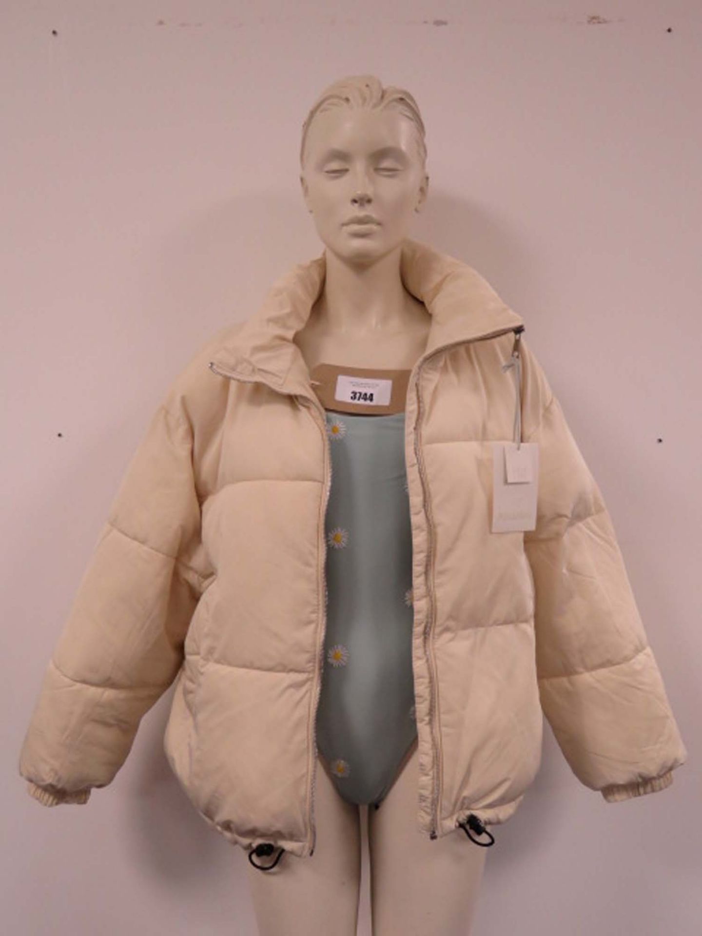 Pull & Bear ladies cream puffer jacket size large together with ditsy floral swimsuit size small