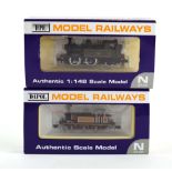 Two Dapol N gauge steam loco's comprising: ND-100A Terrier Boxhill and ND003 14XX,