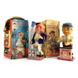 Two battery operated toys comprising: The Drinking Captain and Bartender Charley Weaver,