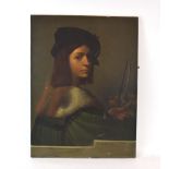 19th century school, A study of an archer in the Renaissance manner, unsigned, oil on canvas, 69.