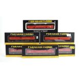 Six Graham Farish N gauge Royal Mail sorting vans and coaches comprising: 1 x 0797,