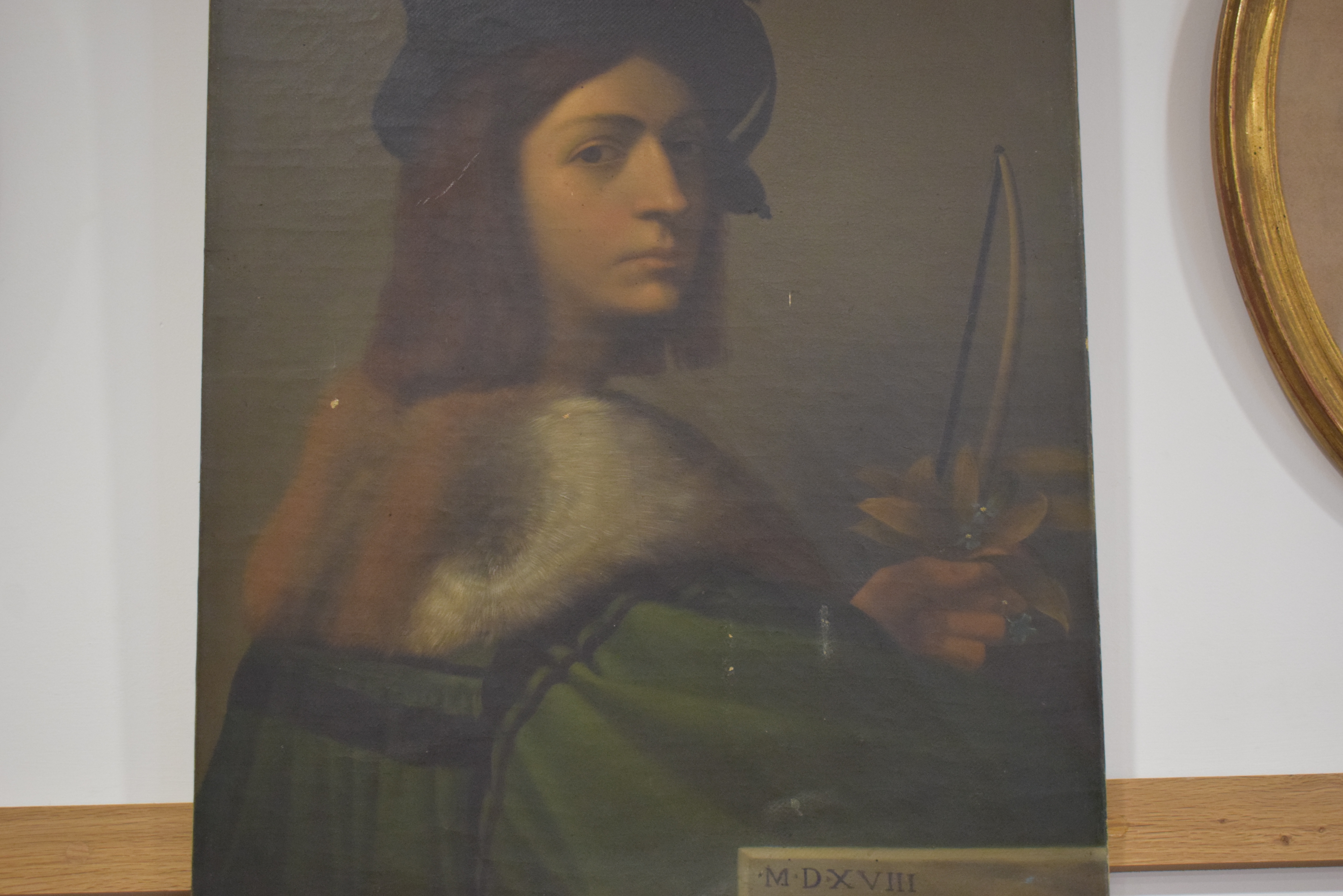 19th century school, A study of an archer in the Renaissance manner, unsigned, oil on canvas, 69. - Image 17 of 17