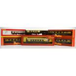 Five Hornby/Tri-ang Railways OO gauge Pullman coaches, all boxed,
