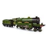 A Hornby O gauge clockwork 4-4-2 loco 'Flying Scotsman' and six-wheel tender