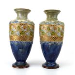 A pair of Royal Doulton baluster vases,