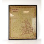 Kate Morgan, September 1875: a sampler depicting the British Isles,