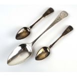 *Please note amended description* A George III silver old English pattern table spoon,