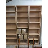 Light oak effect adjustable bookcase