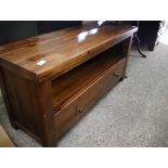 (2022) Modern hard wood TV stand with single drawer