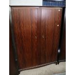 (2074) Large Stag wardrobe in mahogany effect