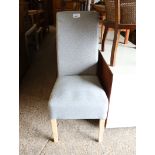 (113) Grey cloth high back chair (B,5)