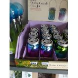 7 solar crackle lights in purple and blue
