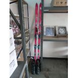 Pair of Head racing skis with poles and pair of skiing boots