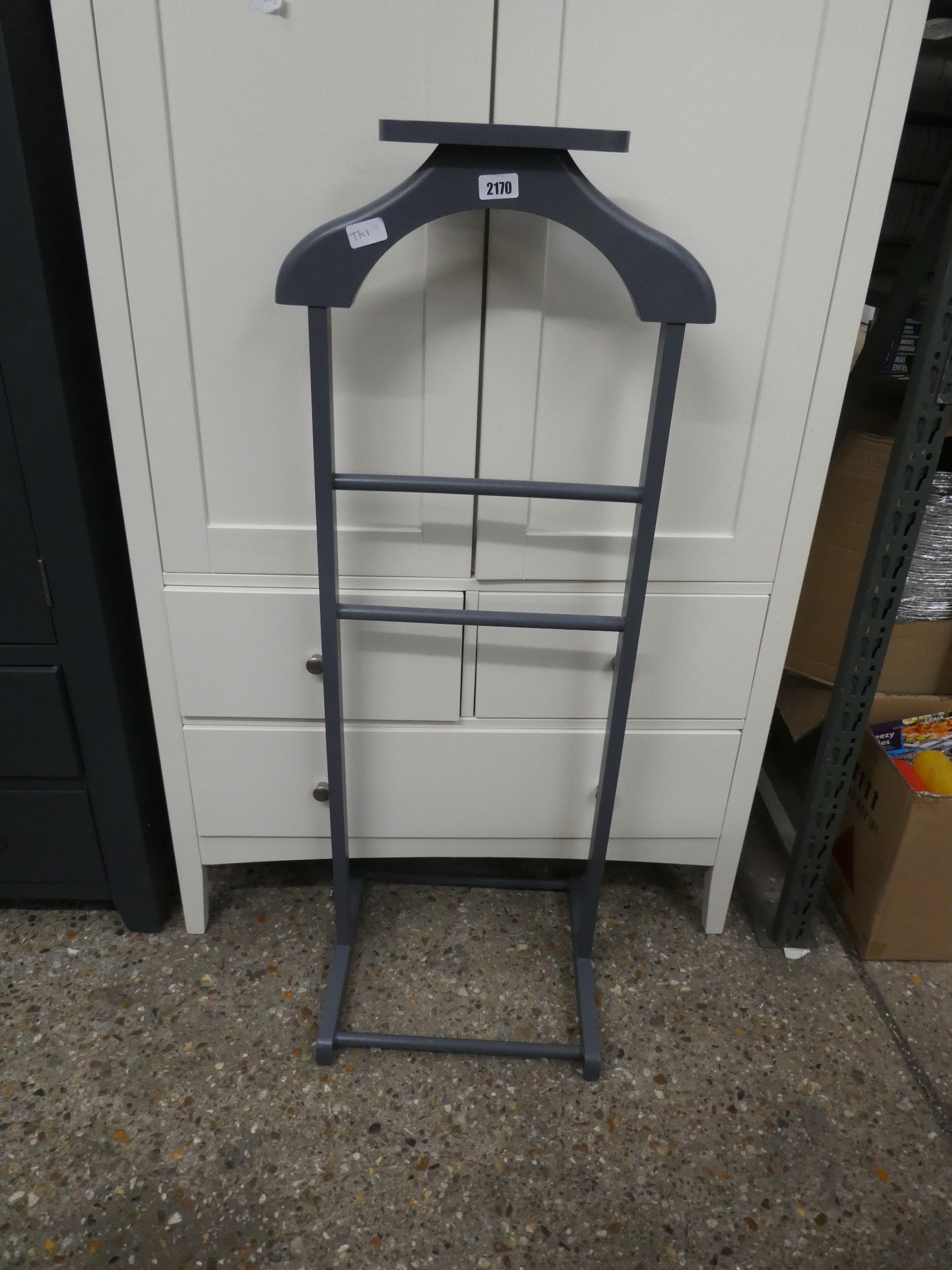 Grey valet stand