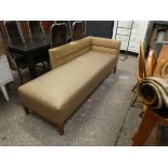 Bronze colour upholstered chaise lounge