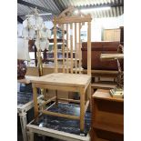 Modern wooden chair with fret work back