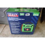 Boxed Sealey 12v emergency jump start power pack