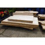 Pallet containing 4 lengths of glue ply in mixed sizes