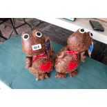 Pair of Franklin Frog door stops