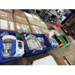 Quantity of Homebase hardware incl. nails, hinges, etc. in 7 containers