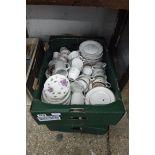 3 trays of various crockery