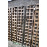 2 1'x6' wooden garden trellis panels