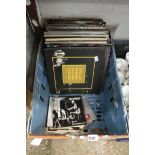 Part crate of various vinyl LPs and 45s