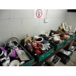 (2224) 4 crates of various housewares, dolls, cutlery, etc.