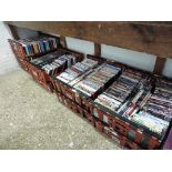 9 trays of various DVDs