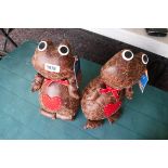 Pair of Franklin Frog door stops