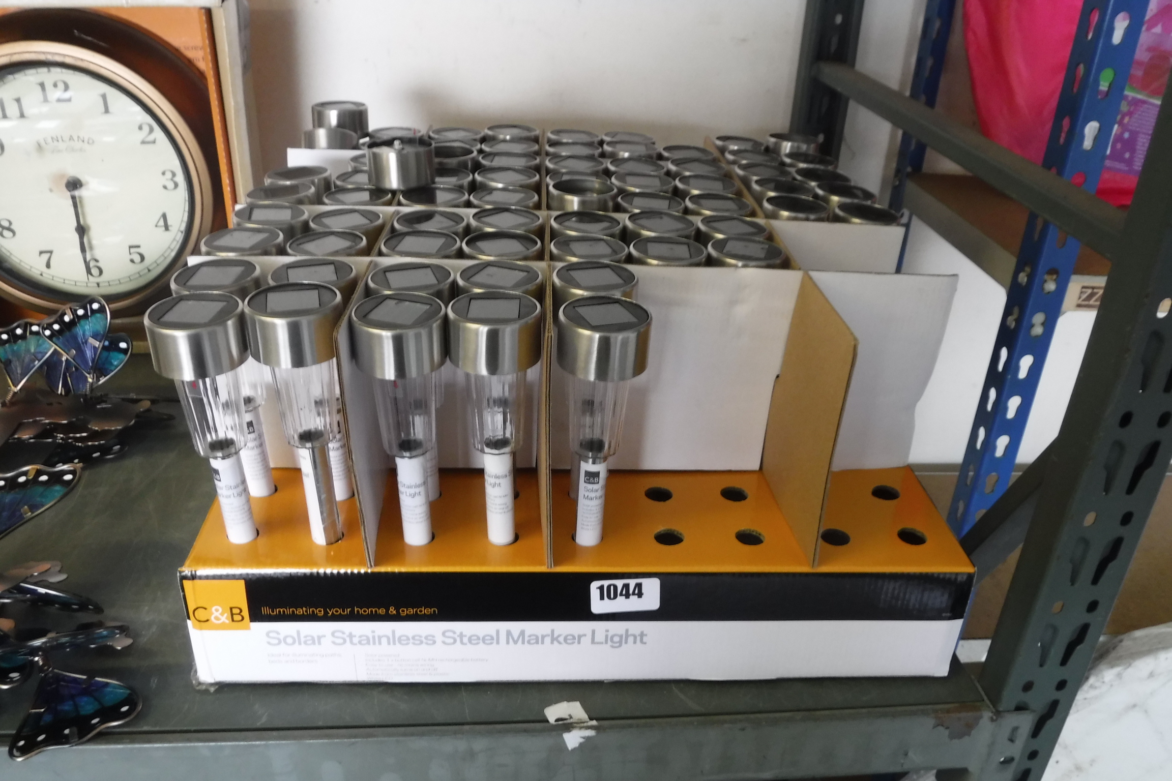 Large quantity of solar stainless steel marker lights