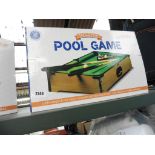 Table top pool game in box