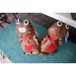 Pair of Franklin Frog door stops