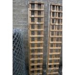 2 1'x6' wooden garden trellis panels