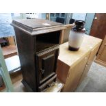 Oak bedside unit with drawer under